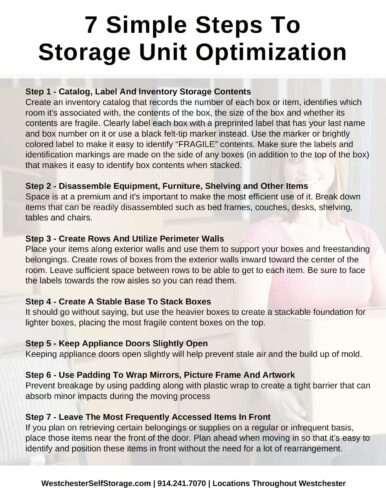 7 Steps to Optimize Your Storage Unit