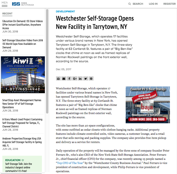 Tarrytown Facility Opens